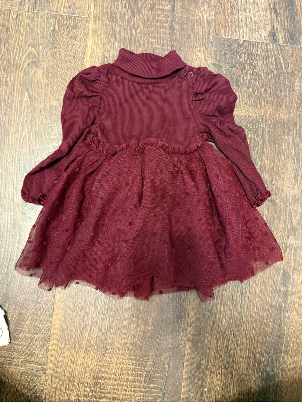 Gap Burgundy Tulle Dress
